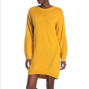 Yellow sweater dress XS worn once